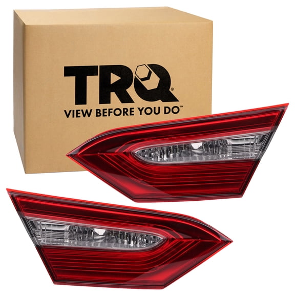 TRQ 2 Piece Driver & Passenger Side Inner Tail Light Assembly Set Fits 2018-2019 Toyota Camry SE Japan Built TO2802146 TO2803146