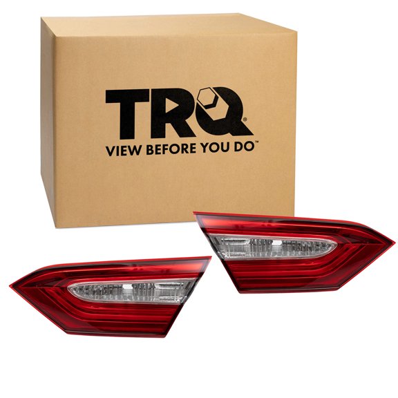 TRQ 2 Piece Driver & Passenger Side Inner Tail Light Assembly Set Fits 2018-2019 Toyota Camry TO2802145 TO2803145