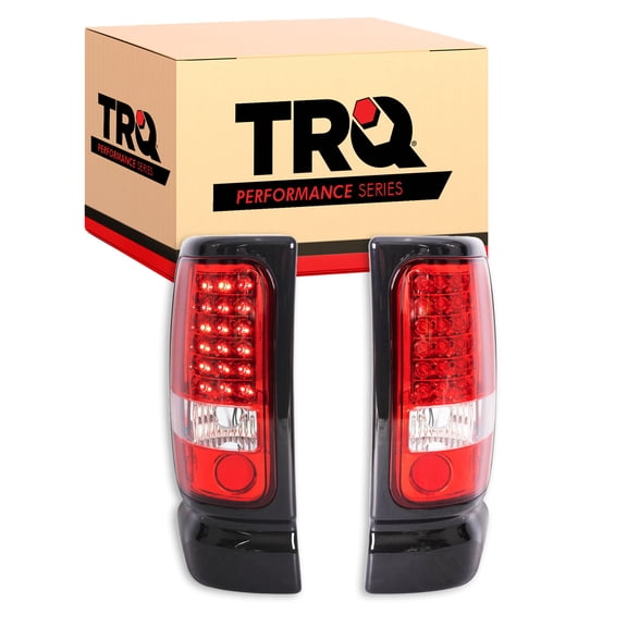 TRQ 2 Piece Driver & Passenger Side Inner Tail Light Assembly Set Red LED Fits 1994-2001 Dodge Ram 1500 1994-2002 Ram 2500 Ram 3500 Without Sport Package CH2800122 CH2801122