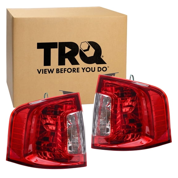 TRQ 2 Piece Driver & Passenger Side Tail Light Assembly Set Fits 2011-2014 Ford Edge Limited SE SEL FO2800223 FO2801223