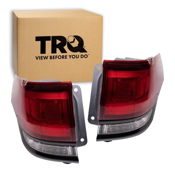 TRQ 2 Piece Driver & Passenger Side Tail Light Assembly Set Fits 2014-2017 Jeep Grand Cherokee SRT 2018-2021 Trackhawk CH2804108 CH2805108