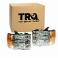 thumbnail image 1 of TRQ 2 Piece Headlight Assembly Set Chrome Bezel Driver & Passenger Side Fits GMC Sierra 1500 2007-2013 Sierra 2500 HD 2007-2014 Sierra 3500 HD 2007-2014 GM2502283 GM2503283, 1 of 5