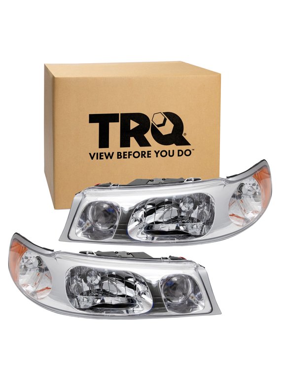 2 Piece Headlight Assembly Set Driver & Passenger Side Fits 1998-2002 Lincoln Town Car FO2502158 FO2503158