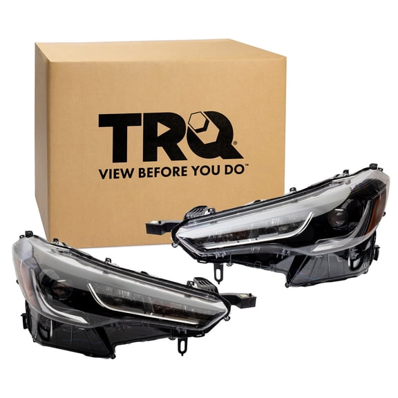 TRQ 2 Piece Headlight Assembly Set Driver & Passenger Side Fits Corolla Cross L LE 2022 TO2502313 TO2503313 811100A230 811500A230