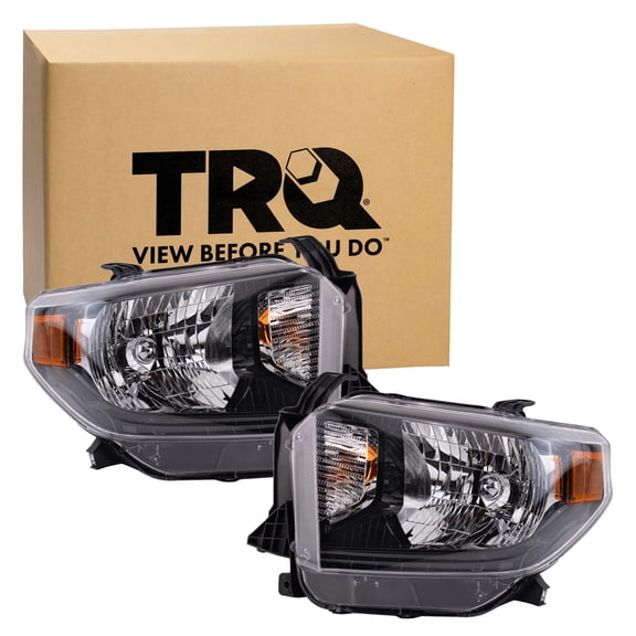 TRQ 2 Piece Headlight Assembly Set Driver & Passenger Side Fits Toyota Tundra TRD Pro 2015-2017 TO2502235 TO2503235 811100C111 811500C111