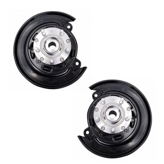 TRQ 2pc Complete Wheel Bearing & Steering Knuckle Assembly Set for Forester BHA34222 Fits select: 2001-2008 SUBARU FORESTER