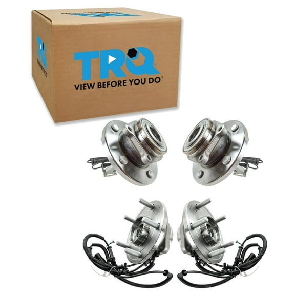 TRQ 4 Piece Front & Rear Wheel Bearing & Hub Assembly Kit for Chrysler Dodge VW BHA86483 Fits select: 2008-2011 CHRYSLER TOWN & COUNTRY, 2008-2011 DODGE GRAND CARAVAN