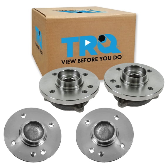TRQ 4 Piece Front & Rear Wheel Hub & Bearing Assembly Kit for 02-06 Mini Cooper BHA65725