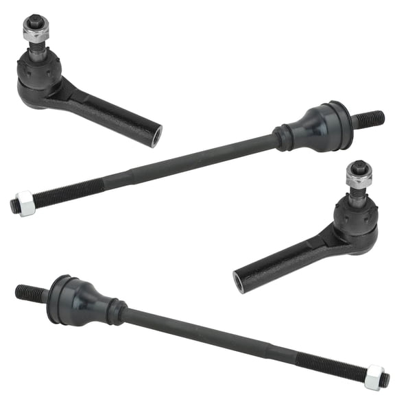 TRQ 4 Piece Kit Inner Outer Tie Rod End LH RH for Chevy GMC Van 2500 3500 PSA55451