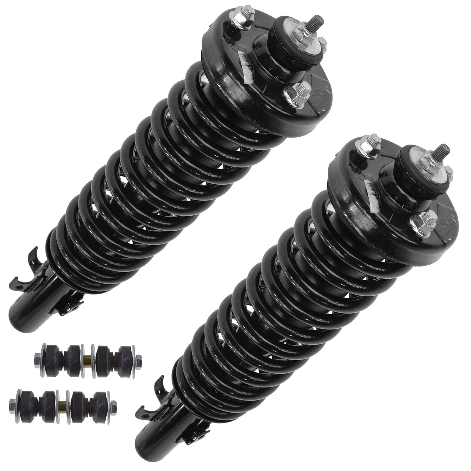 TRQ 4 Piece Kit Strut Coil Spring Assembly Stabilizer Sway Bar End Link ...