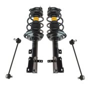 TRQ Front Suspension Kit Complete Strut & Coil Spring Assembly Sway Bar Stabilizer Link Fits 2011-2014 Chrysler 200 2007-2010 Sebring 2008-2014 Dodge Avenger