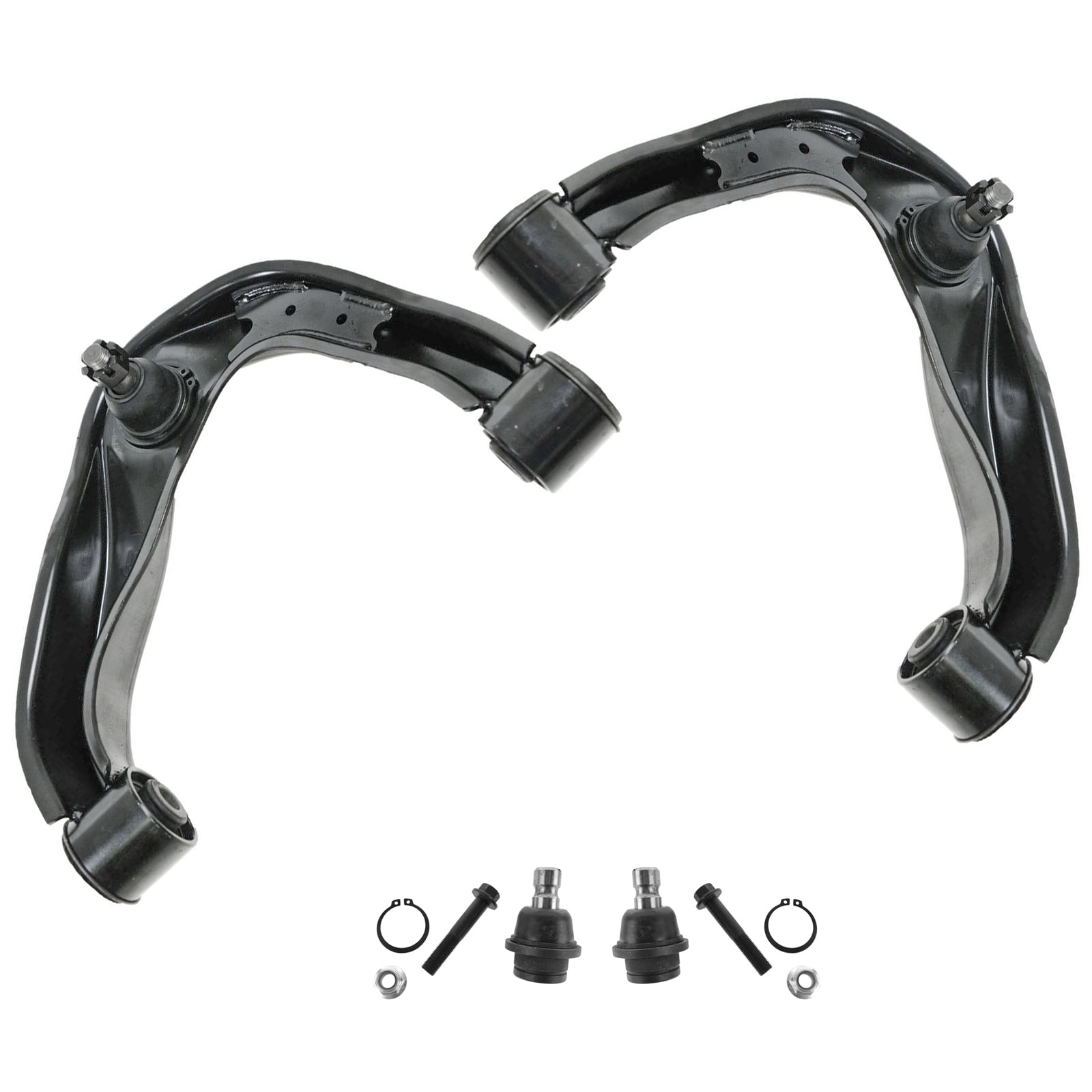TRQ 4 Piece Suspension Kit Upper Control Arms Lower Ball Joints for