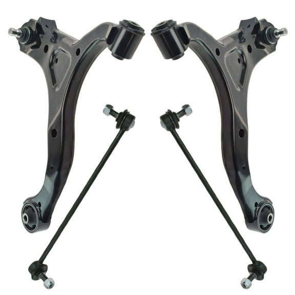 TRQ 4 pc Suspension Kit Lower Control Arms & Ball Joints w/ Sway Bar End Links PSA63648 Fits select: 2011-2013 KIA SORENTO, 2007-2012 HYUNDAI SANTA FE