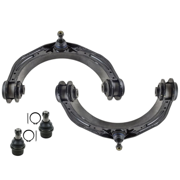 TRQ 4pc Kit Upper Control Arm Lower Ball Joint LH RH Set for Ram 2500 3500 2WD PSA56447