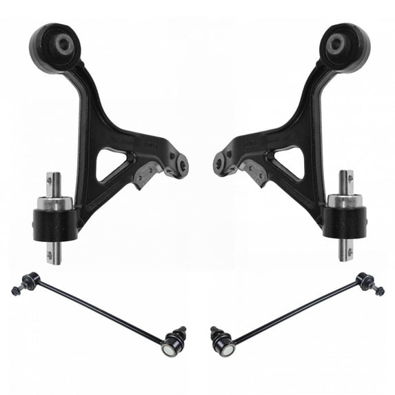 TRQ 4pc Suspension Kit Lower Control Arms Sway Bar End Links for Volvo S60 PSA71507