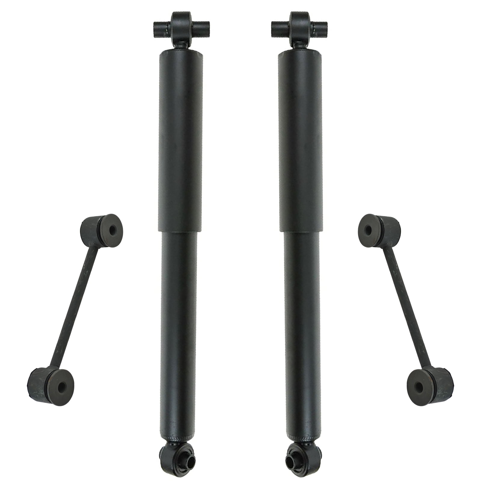 TRQ 4pc Suspension Kit Rear Shock Absorbers w/ Sway Bar End Links for