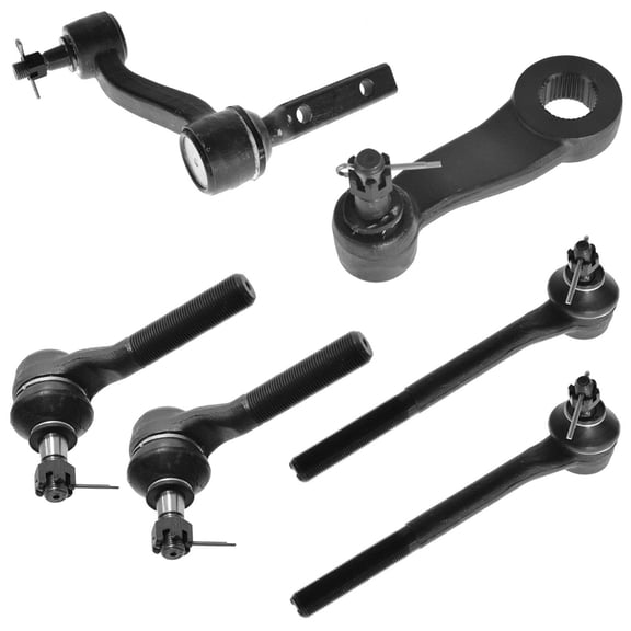 TRQ 6 Piece Idler Arm Pitman Arm Inner Outer Tie Rods Kit for GM Pickup Truck PSA58598