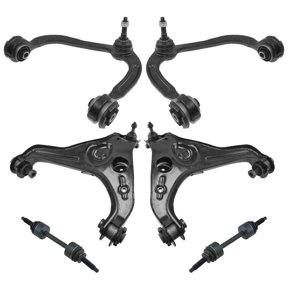 TRQ 6 Piece Kit Front Upper Lower Control Arm w/ Ball Joints Sway Bar End Links PSA64830 Fits select: 2009 FORD F150, 2013 FORD F150 SUPER CAB