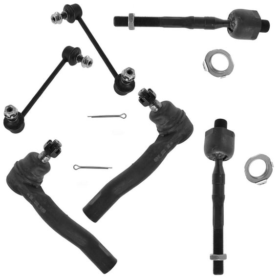 TRQ 6 Piece Kit Inner Outer Tie Rod End Sway Bar Link for Ford Mercury New PSA59859