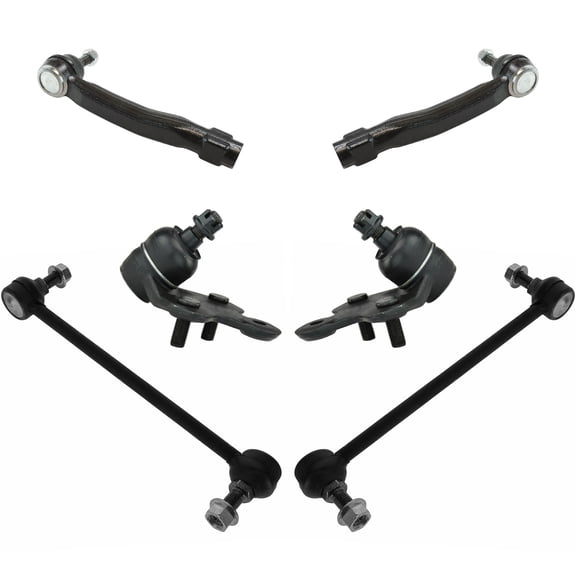 TRQ Front Steering & Suspension Kit Ball Joint Sway Bar Stabilizer Link Tie Rod Fits 2010-2015 Lexus RX350 RX450h 2008-2019 Toyota Highlander 2009-2015 Venza