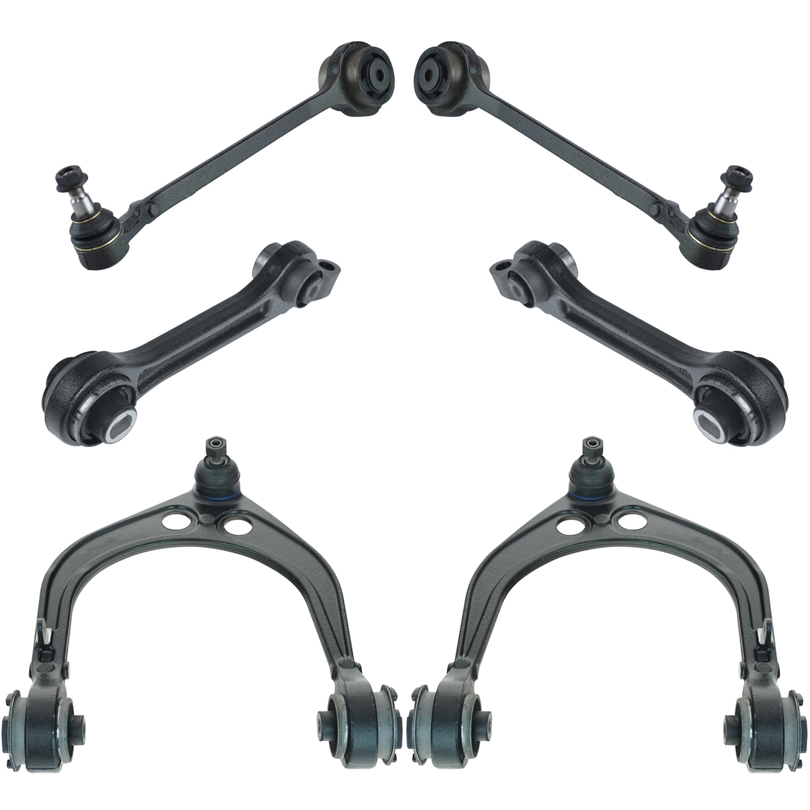 TRQ 6 pc Control Arm Kit Uppers w/ Lower Forward & Rearward for Chrysler Dodge PSA63637