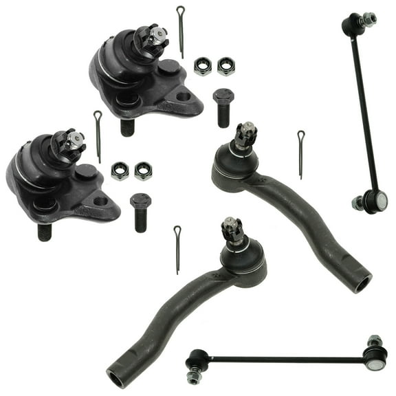 TRQ 6 pc Kit Lower Ball Joint Outer Tie Rod End Sway Bar Link LH RH for Corolla PSA59674