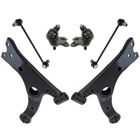 TRQ 6 pc Steering & Suspension Kit Control Arms Ball Joints Sway Bar End Links PSA63522