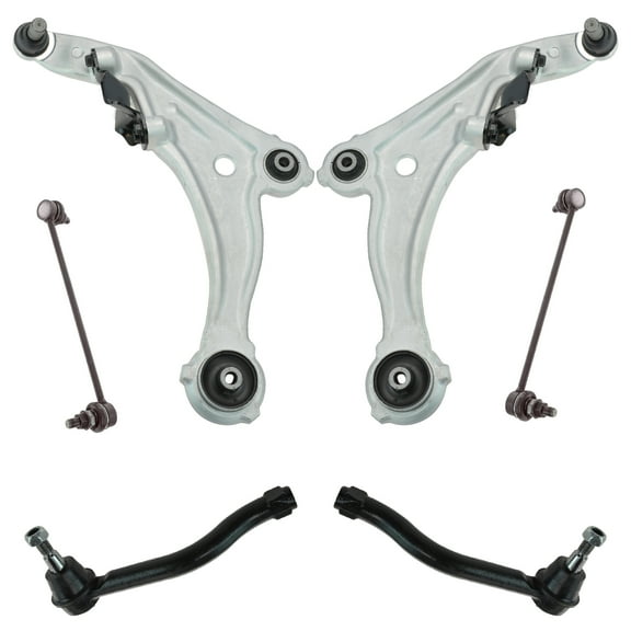 TRQ 6 pc Steering Suspension Kit Control Arms with Ball Joints Tie Rods Links PSA63427 Fits select: 2009-2014 NISSAN MAXIMA