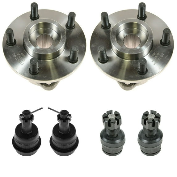 TRQ 6 pc Steering & Suspension Kit Wheel Hub & Bearing Assemblies w/ Ball Joints PSA59991 Fits select: 1989 JEEP WRANGLER / YJ, 1987-1988 JEEP WRANGLER