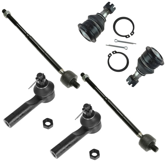 TRQ 6pc Kit Lower Ball Joint Inner Outer Tie Rod End LH RH for 00-06 Sentra New PSA59810