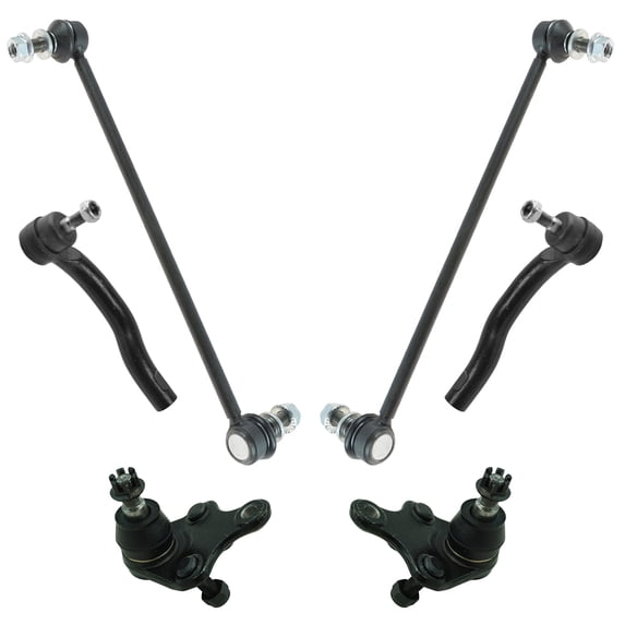 TRQ 6pc Steering Suspension Kit Ball Joints Outer Tie Rods Sway Bar End Links PSA60110 Fits select: 2006-2018 TOYOTA RAV4, 2015-2020 LEXUS NX