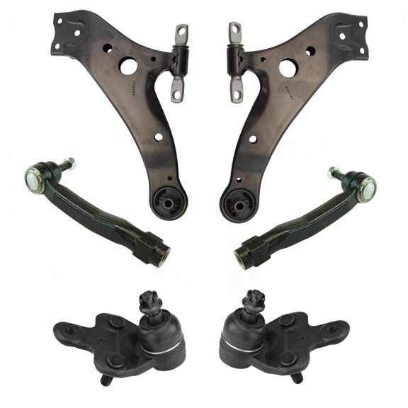 TRQ 6pc Steering Suspension Kit Control Arms Ball Joints Outer Tie Rods PSA71604