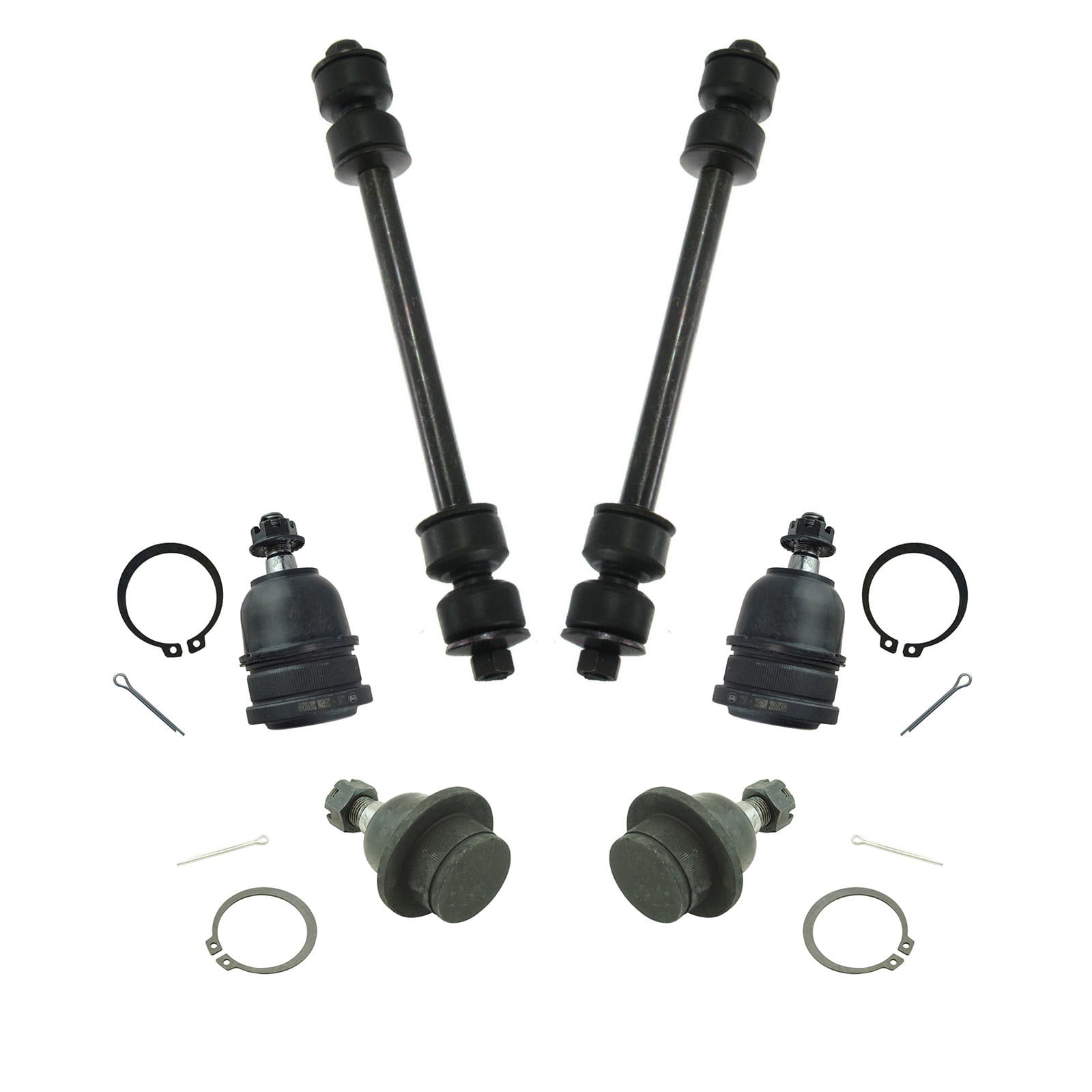 TRQ 6pc Suspension Kit Ball Joints Sway Bar End Links for Explorer Mountaineer PSA31169 Fits