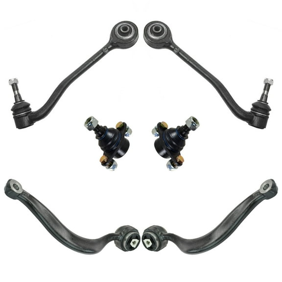 TRQ 6pc Suspension Kit Front Lower Rearward Forward Control Arms Ball Joints PSA56367