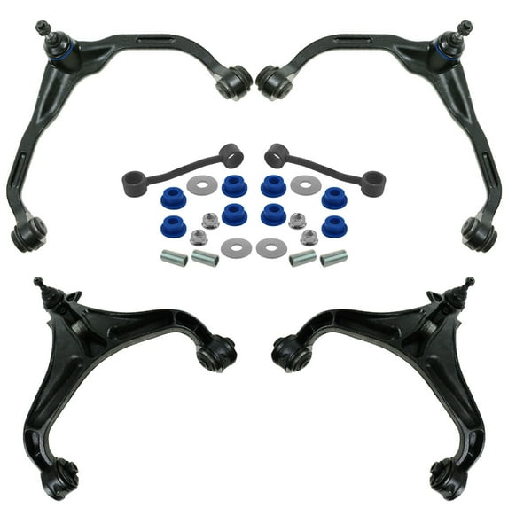 TRQ 6pc Suspension Kit Upper & Lower Control Arms w/ Ball Joints Sway Bar Links PSA66370 Fits select: 2008-2012 JEEP LIBERTY, 2007-2011 DODGE NITRO