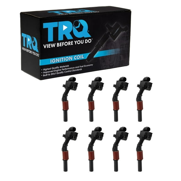 TRQ 8 Piece Engine Ignition Coil Set Direct Fit for Mercedes C E GL ML S Class ICA65244