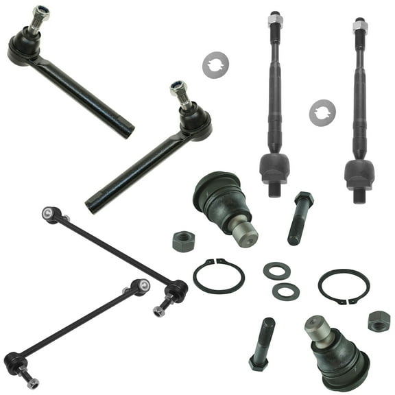 TRQ 8 Piece Kit Tie Rod Ball Joint Sway Bar Link LH RH Set for 03-04 Murano New PSA59789