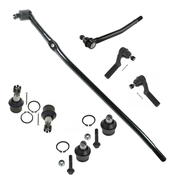 TRQ 8 Piece Kit Tie Rod End Drag Link Ball Joint LH RH for Ford Econoline Van PSA59799