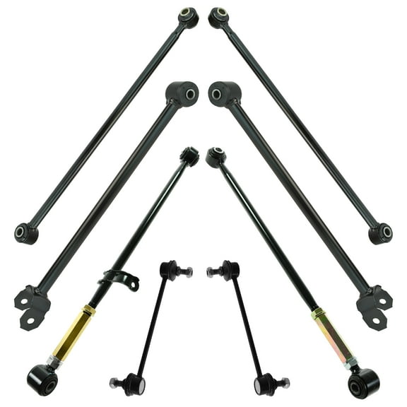 TRQ 8 Piece Rear Suspension Kit Lower Control Trailing Locating Arms & Links PSA66383 Fits select: 1992-1996 TOYOTA CAMRY, 1994-1996 LEXUS ES