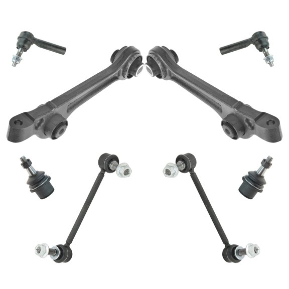TRQ 8 Piece Steering Suspension Kit Control Arms Ball Joints Tie Rods End Link PSA64885 Fits select: 2011-2019 DODGE CHARGER, 2011-2019 DODGE CHALLENGER