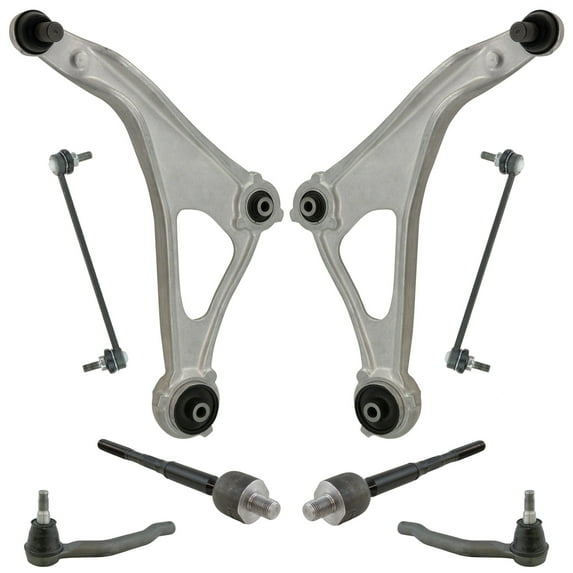 TRQ 8 Piece Steering Suspension Kit Control Arms Tie Rod Ends Sway Bar Links PSA64905