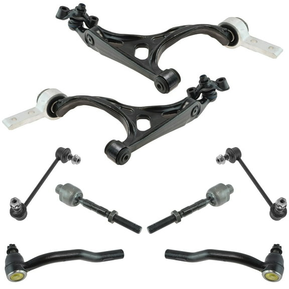 TRQ 8 Piece Steering Suspension Kit Control Arms Tie Rods Sway Bar End Links PSA64823 Fits select: 2009-2013 MAZDA 6