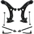 thumbnail image 1 of TRQ 8 Piece Steering & Suspension Kit Control Arms Tie Rods Sway Bar End Links PSA66910, 1 of 9