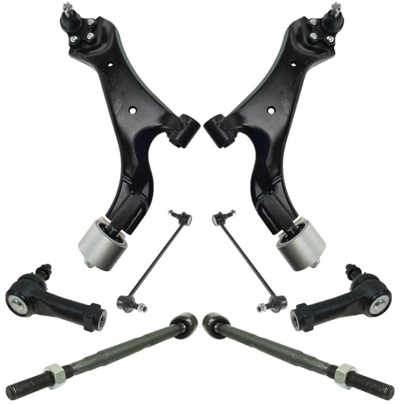 TRQ 8 Piece Steering Suspension Kit Control Arms with Ball Joints Tie Rods Links PSA70025 Fits select: 2008-2009 SATURN VUE, 2007-2009 SUZUKI XL7