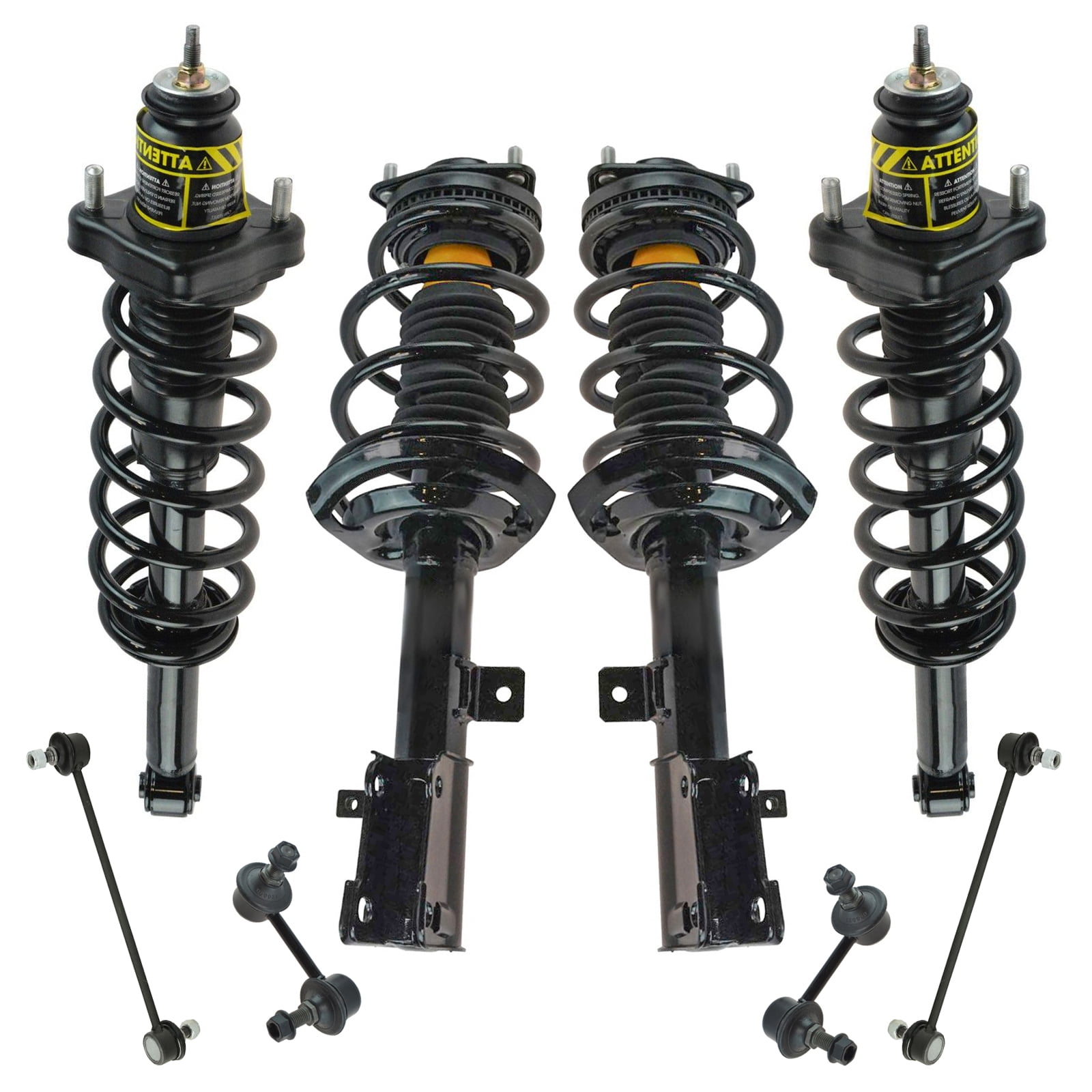 TRQ 8 Piece Suspension Kit Complete Loaded Strut Assemblies Sway Bar End Links PSA64932 Fits