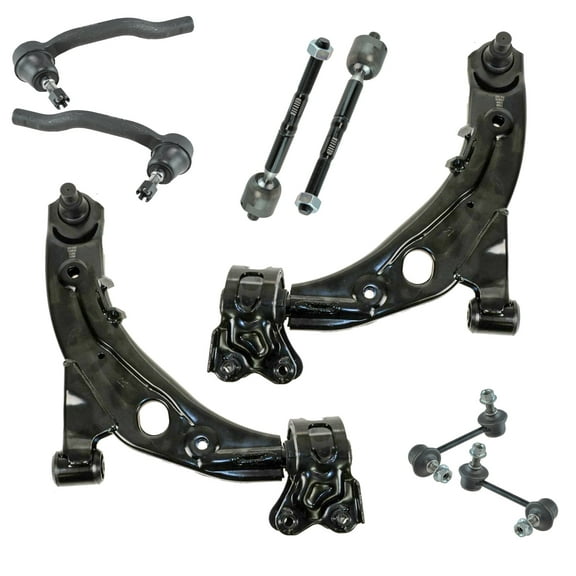 TRQ 8 pc Kit Control Arm Ball Joint Tie Rod Sway Bar Link LH RH for 07-12 CX-7 PSA59730