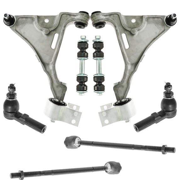 TRQ 8 pc Kit Control Arm Ball Joint Tie Rod Sway Bar Link LH RH for DTS Lucerne PSA59530
