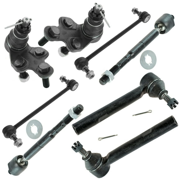 TRQ 8 pc Kit Tie Rod Ball Joint Sway Bar Link LH RH for RX330 RX350 Highlander PSA59441