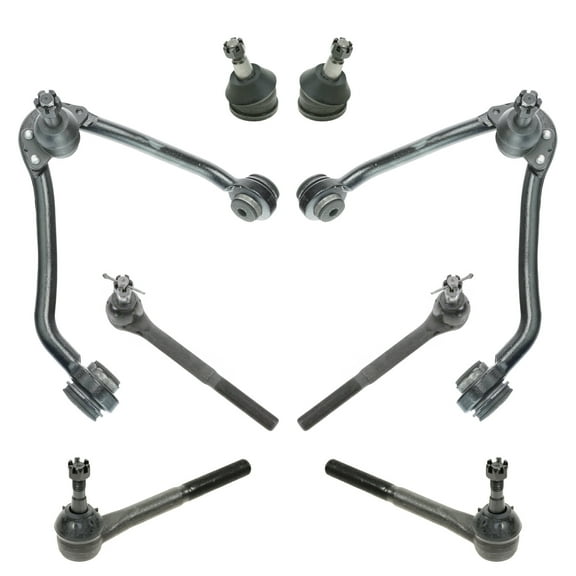 TRQ 8 pc Steering Suspension Kit Control Arms Tie Rods Ball Joints for Chevy GM PSA63392 Fits select: 2002 CHEVROLET EXPRESS G3500, 2001 CHEVROLET EXPRESS CUTAWAY