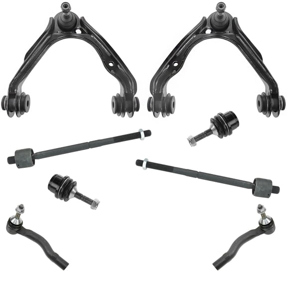 TRQ 8 pc Steering & Suspension Kit Set Control Arms Ball Joints Tie Rod Ends New PSA60074
